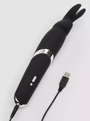 Черный вибратор Rabbit Rechargeable Wand Vibrator - 26,7 см. - 