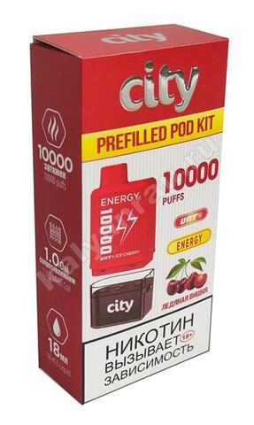 City Energy POD Kit Ледяная Вишня 10000 затяжек