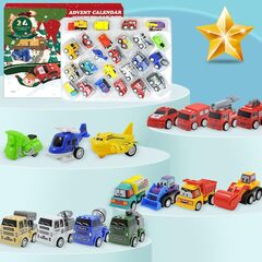 Адвент календарь игрушек для мальчиков, 24 сюрприза "Транспорт"