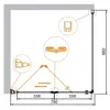 Cezares ELENA-W-ASH-1-80/90-C-Cr ELENA-W-ASH-1-80/90-C-Cr Душевой уголок