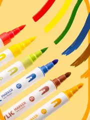 Акриловые маркеры Deli двусторонние