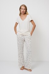Пижама женская со штанами ARUELLE DULCE | Кремовый