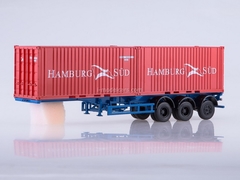 Semitrailer Container-carrier MAZ-938920 with containers Hamburg Sud 1:43 AutoHistory