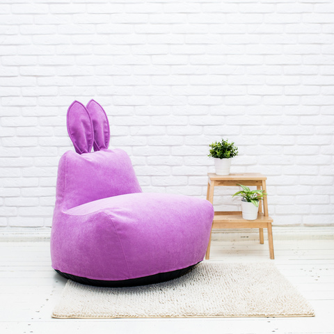 Кролик M тканевый (сиреневый)