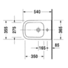 Duravit Happy D.2 Биде подвесное 355x540мм, с переливом 1 отв для смес,  с покрытием WG, цвет: антрацит матовый 22581513001