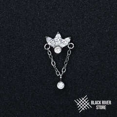 Pendant IG Petals Chain Crystal Б/Р