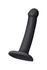 Черный фаллос на присоске Silicone Bendable Dildo S - 17 см. - 