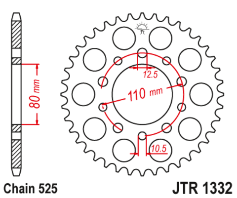 Звезда ведомая для мотоцикла RK B5067-36 (JTR1332-36)