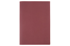 Блокнот DAILY NEW в обложке из натуральной кожи ягодного цвета
