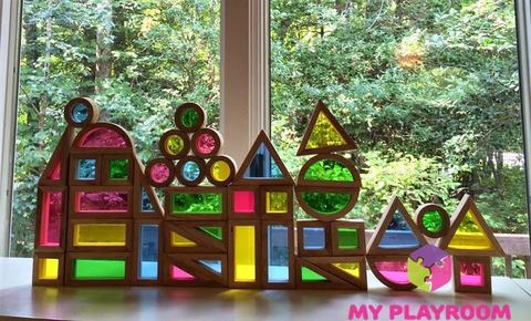 Большой конструктор Радужные блоки (Rainbow blocks), 40 деталей 7