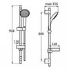 Душевой гарнитур 90,4 см Ideal Standard IdealRain Soft B9424AA