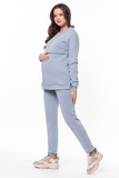 Утепленный спортивный костюм для беременных и кормящих 12080 голубой