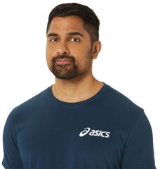 Теннисная футболка Asics Chest Logo Short Sleeve T-Shirt - french blue/briliant white