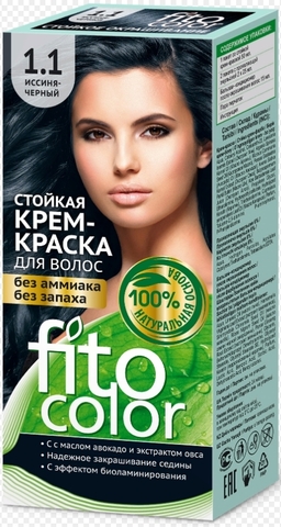Стойкая крем-краска для волос Fitocolor тон Иссиня-черный 115 мл.