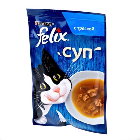 Felix пауч для кошек суп (треска) 48 г