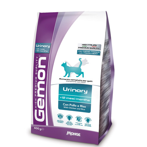 Gemon Cat Urinary корм для профилактики мочекаменной болезни для взрослых кошек с курицей и рисом (400 г)
