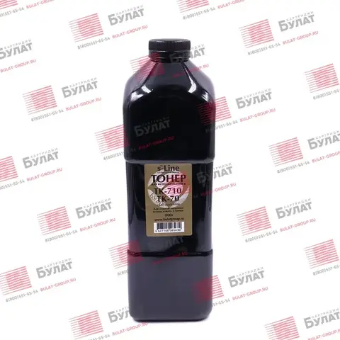 Тонер БУЛАТ s-Line TK-710, TK-70 для Kyocera FS-9530, FS-9100 (Чёрный, банка 800 г)