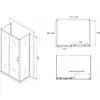 Душевой уголок ABBER Schwarzer Diamant AG30150B-S100B-S100B