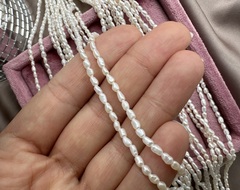 Жемчуг натуральный рис 2,3-2,5мм