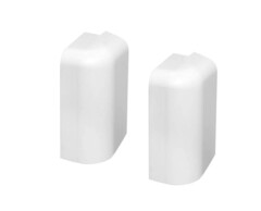 Угол наружный правый для плинтуса ПВХ Smartprofile Aqua белый 20х37 мм