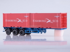 Semitrailer Container-carrier MAZ-938920 with containers Hamburg Sud 1:43 AutoHistory