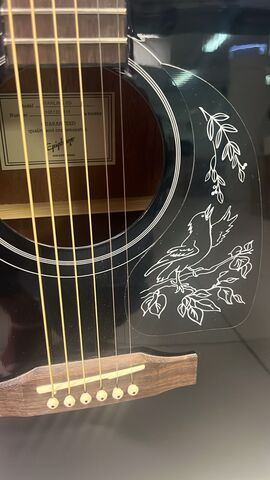 Epiphone Starling Ebony - Акустическая гитара, цвет черный, верхняя дека - многослойная сихтинская ель, нижняя дека и обечайка - многослойное махогани