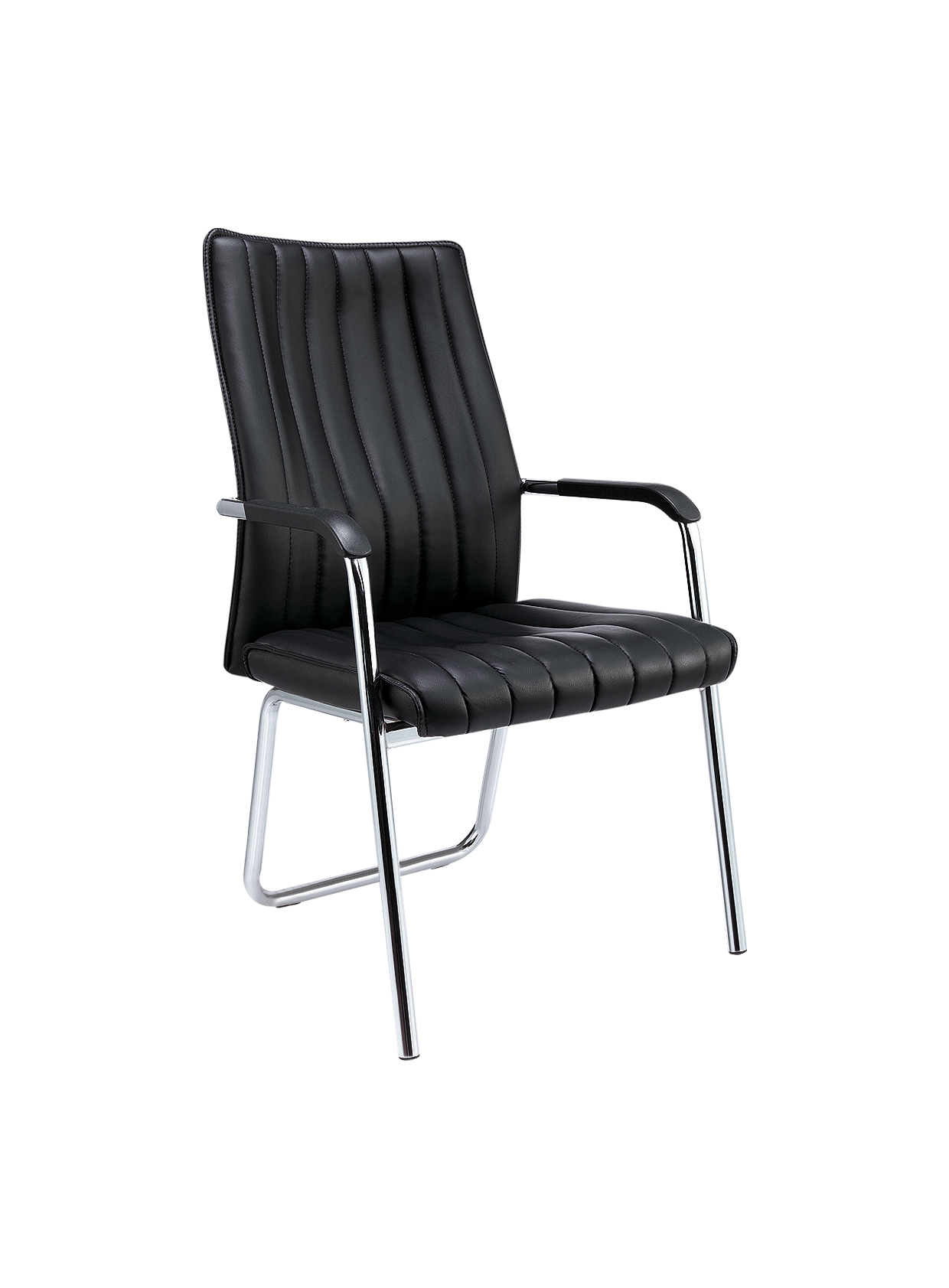 Конференц-кресло BN_TQ_ECHAIR-806 VPU кожзам черный, хром