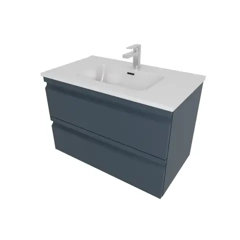 Aquatek AQ77080-MG AQ77080-MG Комплект мебели: Тумба 80см ВЕГА с раковиной AQ0480-00, 2 ящика, цвет серый мат