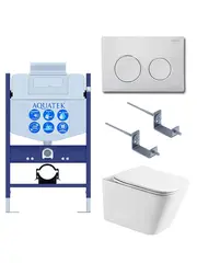 Aquatek SET Aquatek ЛИБРА T-TDI002 SET Aquatek ЛИБРА T-TDI002 рама Standard INS-0000018+унитаз AQ1505T-00 с тонким сиденьем soft-close+крепление KKI-0000002 +кнопка TDI-0000002 фото