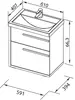Aquanet 212578 Тумба с раковиной Aquanet Фостер 60 эвкалипт мистери/белый (212578)