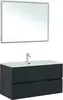 Aquanet 274139 Тумба с раковиной Алвита new 100 2 ящ. цв.антрацит (274139)