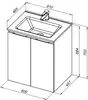 Aquanet 274001 Тумба с раковиной Алвита new 60 подвесная 2 дв. цв.белый матовый (274001)