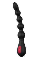 Черный вибромассажер для анальной стимуляции ANAL FLEXI BEADS - 21 см. - 