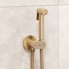 RGW 581408213-06 Гигиенический душ со смесителем RGW SP-213-Gb Золото браш (Смеситель/шланг/гигиенический душ/) фото