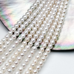 Жемчуг Микро круглый бусины (высокое качество!), размер около 3,1 мм, цена за отрезок 19 см (1/2 нити)