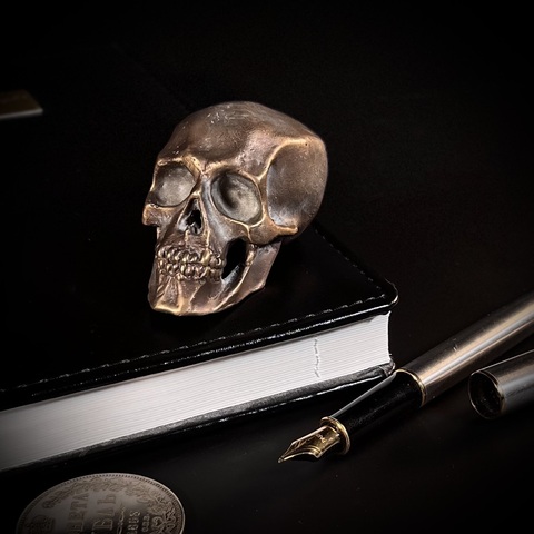 Череп из бронзы