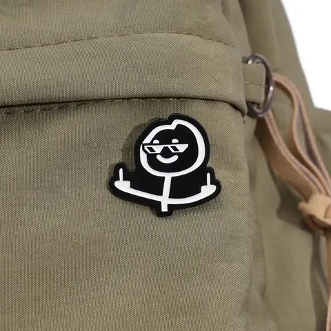 Значок металлический Стикмен Fuck Off Loser