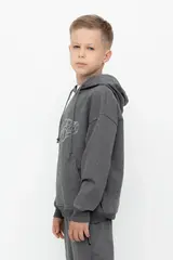 джемпер  для мальчика  КР 302632/тем.серый меланж к520