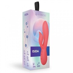 Вибратор кролик из жидкого силикона Isida, цвет коралловый (INFINITE)