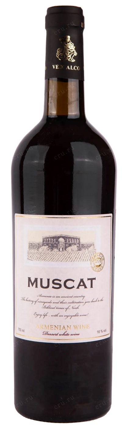 Вино Веди Мускат ликерное защ. географического указания Араратской области белое 0,75л