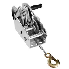 ЗУБР 0.9 т, 8 м, ручная барабанная тяговая тросовая лебедка,Профессионал(43113-0.9)