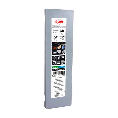 Полотно по металлу Ruko д/ножовки HSS-Co Bihart 300мм 18z 312130018R