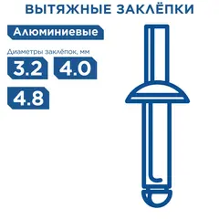 Заклепочник двуручный КОБАЛЬТ 320 мм, усиленный, заклепки 3,2-4,0-4,8 , контейнер (910-652)