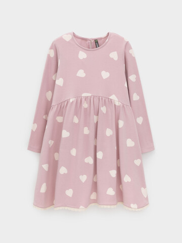 платье  для девочки  КР 5836/розовый лед,сердечки к599