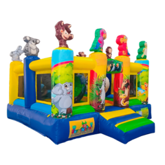 Коммерческий надувной батут «Попугайчики 2» без горки, размер 3,5*3,5*2,5 м