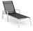 "Парма" шезлонг, каркас алюминий светло-серый (RAL7035) муар, ткань текстилен темно-серая