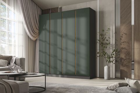 Келвин Шкаф 4-х ств. (2000) (Изумрудный, Графит)