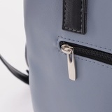 Сумка Саломея 166 гладкий серо-голубой + черный