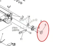 Ролик девелопера Canon Developing spacer roller оригинальный FS5-6448-000