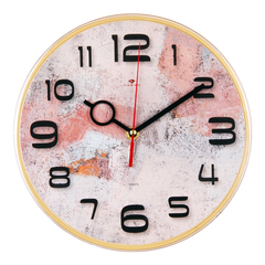 Часы настенные 2524-014 круг d=25см, основание бежевое "Абстракция"